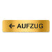Blacked LaserTEC Leitsysteme - Acryl Schild - Eckig 4 x 16 cm - Selbstklebend - Gold gebürstet - Metall-Optik - UV beständig - Für Innen und Außen (Achtung)