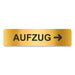 Blacked LaserTEC Leitsysteme - Acryl Schild - Eckig 4 x 16 cm - Selbstklebend - Gold gebürstet - Metall-Optik - UV beständig - Für Innen und Außen (Achtung)