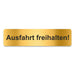 Blacked LaserTEC Leitsysteme - Acryl Schild - Eckig 4 x 16 cm - Selbstklebend - Gold gebürstet - Metall-Optik - UV beständig - Für Innen und Außen (Achtung)