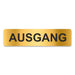 Blacked LaserTEC Leitsysteme - Acryl Schild - Eckig 4 x 16 cm - Selbstklebend - Gold gebürstet - Metall-Optik - UV beständig - Für Innen und Außen (Achtung)