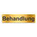 Blacked LaserTEC Leitsysteme - Acryl Schild - Eckig 4 x 16 cm - Selbstklebend - Gold gebürstet - Metall-Optik - UV beständig - Für Innen und Außen (Achtung)