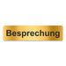 Blacked LaserTEC Leitsysteme - Acryl Schild - Eckig 4 x 16 cm - Selbstklebend - Gold gebürstet - Metall-Optik - UV beständig - Für Innen und Außen (Achtung)