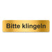 Blacked LaserTEC Leitsysteme - Acryl Schild - Eckig 4 x 16 cm - Selbstklebend - Gold gebürstet - Metall-Optik - UV beständig - Für Innen und Außen (Achtung)