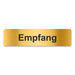 Blacked LaserTEC Leitsysteme - Acryl Schild - Eckig 4 x 16 cm - Selbstklebend - Gold gebürstet - Metall-Optik - UV beständig - Für Innen und Außen (Achtung)