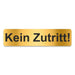 Blacked LaserTEC Leitsysteme - Acryl Schild - Eckig 4 x 16 cm - Selbstklebend - Gold gebürstet - Metall-Optik - UV beständig - Für Innen und Außen (Achtung)