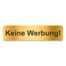 Blacked LaserTEC Leitsysteme - Acryl Schild - Eckig 4 x 16 cm - Selbstklebend - Gold gebürstet - Metall-Optik - UV beständig - Für Innen und Außen (Achtung)