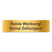 Blacked LaserTEC Leitsysteme - Acryl Schild - Eckig 4 x 16 cm - Selbstklebend - Gold gebürstet - Metall-Optik - UV beständig - Für Innen und Außen (Achtung)