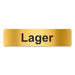 Blacked LaserTEC Leitsysteme - Acryl Schild - Eckig 4 x 16 cm - Selbstklebend - Gold gebürstet - Metall-Optik - UV beständig - Für Innen und Außen (Achtung)