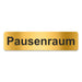 Blacked LaserTEC Leitsysteme - Acryl Schild - Eckig 4 x 16 cm - Selbstklebend - Gold gebürstet - Metall-Optik - UV beständig - Für Innen und Außen (Achtung)