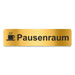 Blacked LaserTEC Leitsysteme - Acryl Schild - Eckig 4 x 16 cm - Selbstklebend - Gold gebürstet - Metall-Optik - UV beständig - Für Innen und Außen (Achtung)