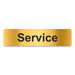 Blacked LaserTEC Leitsysteme - Acryl Schild - Eckig 4 x 16 cm - Selbstklebend - Gold gebürstet - Metall-Optik - UV beständig - Für Innen und Außen (Achtung)