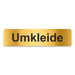 Blacked LaserTEC Leitsysteme - Acryl Schild - Eckig 4 x 16 cm - Selbstklebend - Gold gebürstet - Metall-Optik - UV beständig - Für Innen und Außen (Achtung)