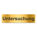 Blacked LaserTEC Leitsysteme - Acryl Schild - Eckig 4 x 16 cm - Selbstklebend - Gold gebürstet - Metall-Optik - UV beständig - Für Innen und Außen (Achtung)
