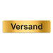 Blacked LaserTEC Leitsysteme - Acryl Schild - Eckig 4 x 16 cm - Selbstklebend - Gold gebürstet - Metall-Optik - UV beständig - Für Innen und Außen (Achtung)