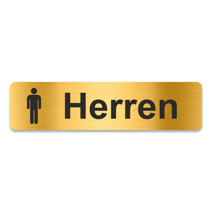 Blacked LaserTEC Leitsysteme - Acryl Schild - Eckig 4 x 16 cm - Selbstklebend - Gold gebürstet - Metall-Optik - UV beständig - Für Innen und Außen (Achtung)
