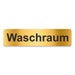 Blacked LaserTEC Leitsysteme - Acryl Schild - Eckig 4 x 16 cm - Selbstklebend - Gold gebürstet - Metall-Optik - UV beständig - Für Innen und Außen (Achtung)