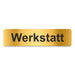 Blacked LaserTEC Leitsysteme - Acryl Schild - Eckig 4 x 16 cm - Selbstklebend - Gold gebürstet - Metall-Optik - UV beständig - Für Innen und Außen (Achtung)