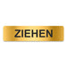 Blacked LaserTEC Leitsysteme - Acryl Schild - Eckig 4 x 16 cm - Selbstklebend - Gold gebürstet - Metall-Optik - UV beständig - Für Innen und Außen (Achtung)