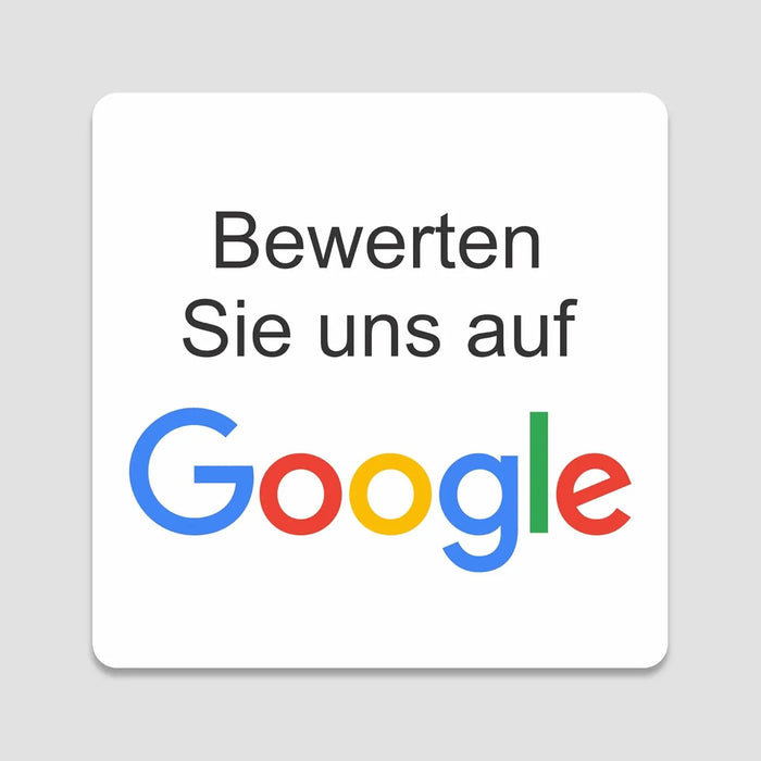 PVC Aufkleber - Schild - Eckig 12 x 12 cm - Selbstklebend - Weiß glanz - UV beständig - Für Innen und Außen becline