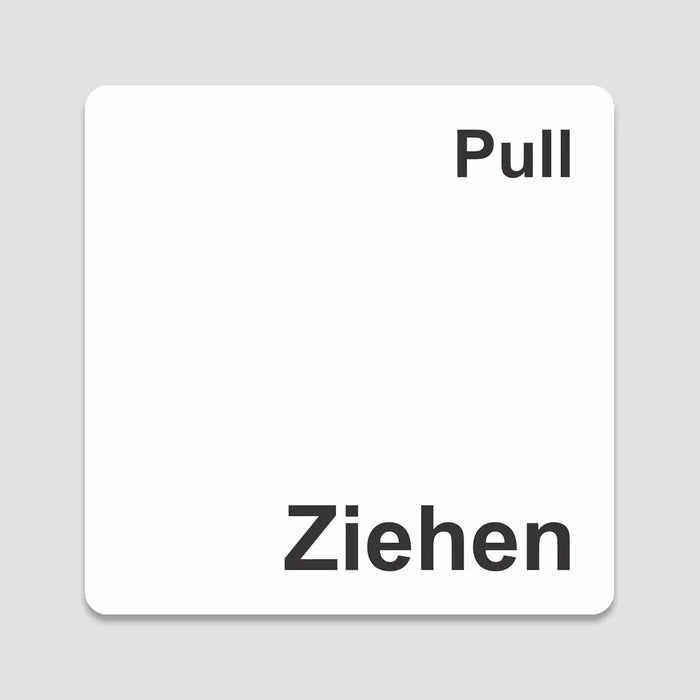 PVC Aufkleber - Schild - Eckig 12 x 12 cm - Selbstklebend - Weiß glanz - UV beständig - Für Innen und Außen becline