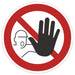 Schild 5cm Durchmesser - DIN EN ISO 7010 - DIN 4844 - ASR A1.3 - Verbotszeichen 50mm für Innen und Aussen - PVC Aufkleber - selbstklebend becline