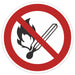 Schild 5cm Durchmesser - DIN EN ISO 7010 - DIN 4844 - ASR A1.3 - Verbotszeichen 50mm für Innen und Aussen - PVC Aufkleber - selbstklebend becline