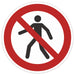 Schild 5cm Durchmesser - DIN EN ISO 7010 - DIN 4844 - ASR A1.3 - Verbotszeichen 50mm für Innen und Aussen - PVC Aufkleber - selbstklebend becline