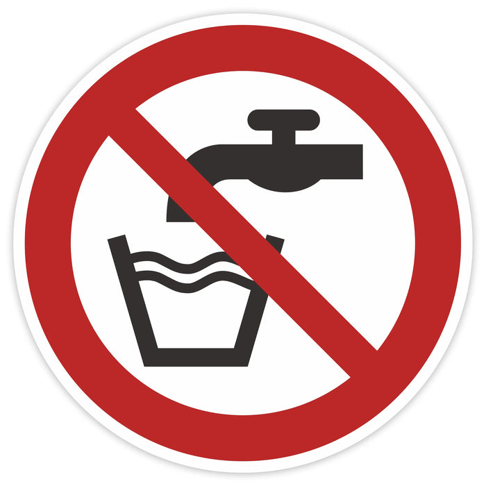 Schild 5cm Durchmesser - DIN EN ISO 7010 - DIN 4844 - ASR A1.3 - Verbotszeichen 50mm für Innen und Aussen - PVC Aufkleber - selbstklebend becline