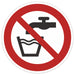 Schild 5cm Durchmesser - DIN EN ISO 7010 - DIN 4844 - ASR A1.3 - Verbotszeichen 50mm für Innen und Aussen - PVC Aufkleber - selbstklebend becline