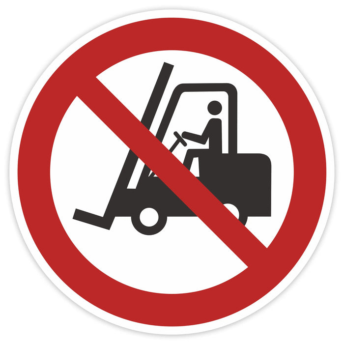 Schild 5cm Durchmesser - DIN EN ISO 7010 - DIN 4844 - ASR A1.3 - Verbotszeichen 50mm für Innen und Aussen - PVC Aufkleber - selbstklebend becline