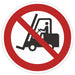 Schild 5cm Durchmesser - DIN EN ISO 7010 - DIN 4844 - ASR A1.3 - Verbotszeichen 50mm für Innen und Aussen - PVC Aufkleber - selbstklebend becline
