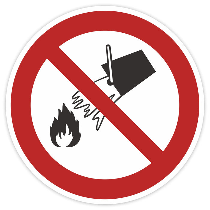 Schild 5cm Durchmesser - DIN EN ISO 7010 - DIN 4844 - ASR A1.3 - Verbotszeichen 50mm für Innen und Aussen - PVC Aufkleber - selbstklebend becline