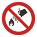 Schild 5cm Durchmesser - DIN EN ISO 7010 - DIN 4844 - ASR A1.3 - Verbotszeichen 50mm für Innen und Aussen - PVC Aufkleber - selbstklebend becline