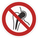 Schild 5cm Durchmesser - DIN EN ISO 7010 - DIN 4844 - ASR A1.3 - Verbotszeichen 50mm für Innen und Aussen - PVC Aufkleber - selbstklebend becline