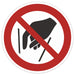 Schild 5cm Durchmesser - DIN EN ISO 7010 - DIN 4844 - ASR A1.3 - Verbotszeichen 50mm für Innen und Aussen - PVC Aufkleber - selbstklebend becline