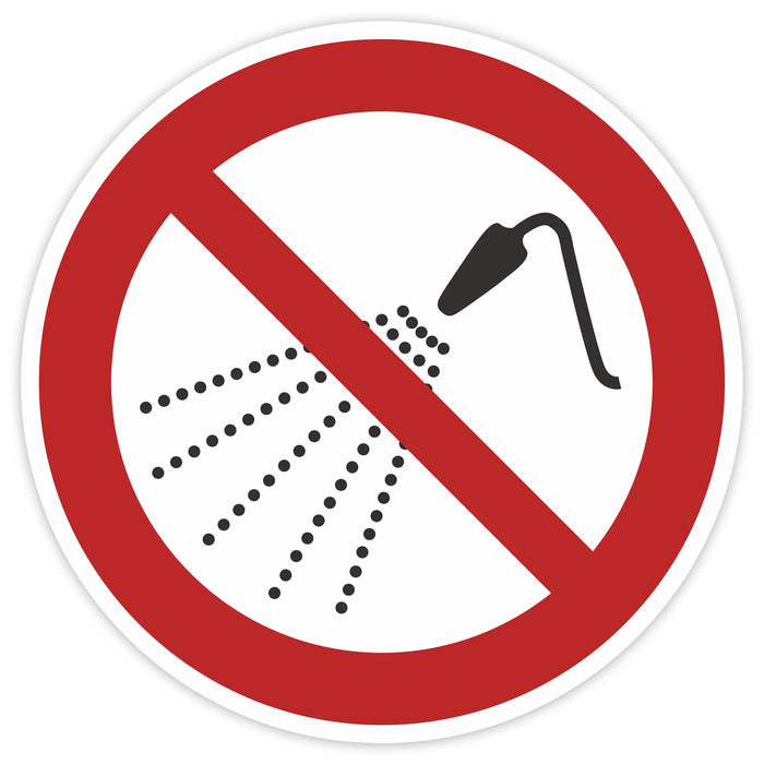 Schild 5cm Durchmesser - DIN EN ISO 7010 - DIN 4844 - ASR A1.3 - Verbotszeichen 50mm für Innen und Aussen - PVC Aufkleber - selbstklebend becline