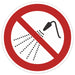 Schild 5cm Durchmesser - DIN EN ISO 7010 - DIN 4844 - ASR A1.3 - Verbotszeichen 50mm für Innen und Aussen - PVC Aufkleber - selbstklebend becline