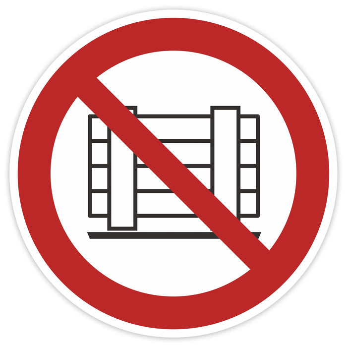 Schild 5cm Durchmesser - DIN EN ISO 7010 - DIN 4844 - ASR A1.3 - Verbotszeichen 50mm für Innen und Aussen - PVC Aufkleber - selbstklebend becline