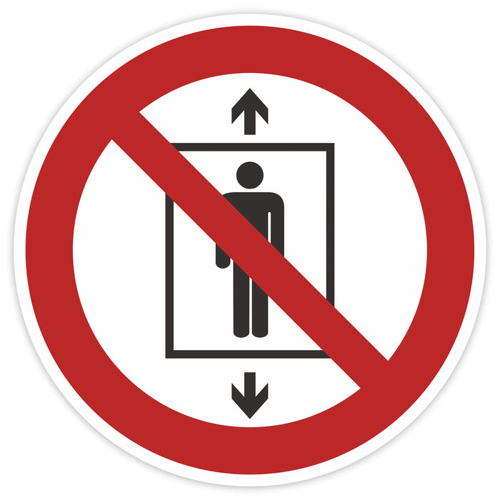 Schild 5cm Durchmesser - DIN EN ISO 7010 - DIN 4844 - ASR A1.3 - Verbotszeichen 50mm für Innen und Aussen - PVC Aufkleber - selbstklebend becline