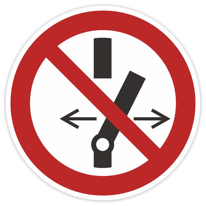 Schild 5cm Durchmesser - DIN EN ISO 7010 - DIN 4844 - ASR A1.3 - Verbotszeichen 50mm für Innen und Aussen - PVC Aufkleber - selbstklebend becline