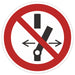 Schild 5cm Durchmesser - DIN EN ISO 7010 - DIN 4844 - ASR A1.3 - Verbotszeichen 50mm für Innen und Aussen - PVC Aufkleber - selbstklebend becline