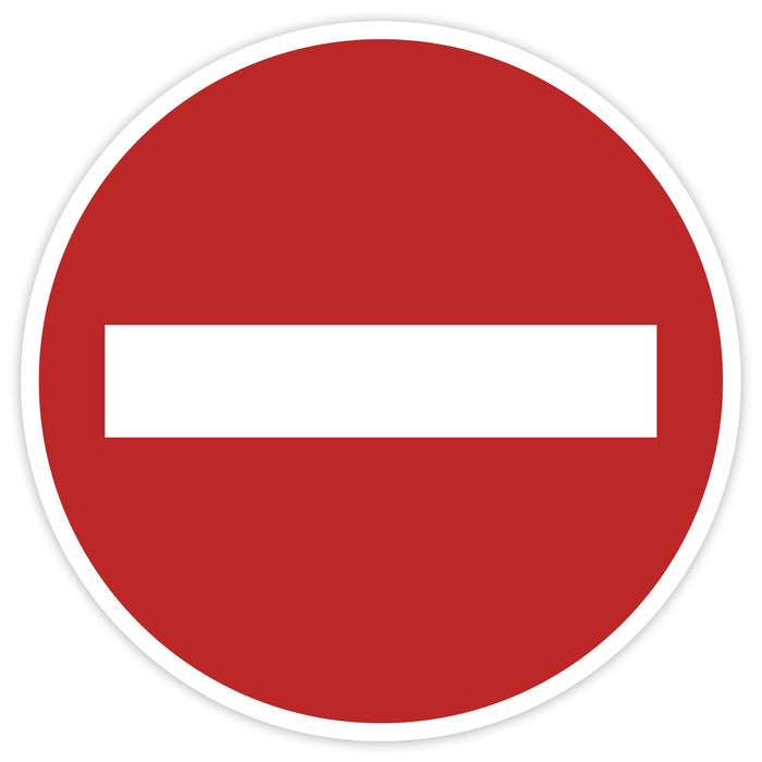 Schild 5cm Durchmesser - DIN EN ISO 7010 - DIN 4844 - ASR A1.3 - Verbotszeichen 50mm für Innen und Aussen - PVC Aufkleber - selbstklebend becline