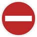 Schild 5cm Durchmesser - DIN EN ISO 7010 - DIN 4844 - ASR A1.3 - Verbotszeichen 50mm für Innen und Aussen - PVC Aufkleber - selbstklebend becline