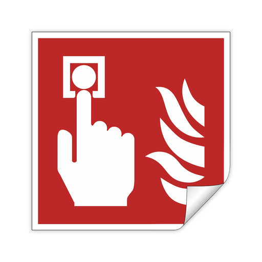 Schild Brandmelder F005 - ASR A1.3 - DIN EN ISO 7010 - Brandschutzzeichen für Innen und Aussen - PVC selbstklebend becline