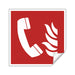 Schild Brandmeldetelefon F006 - ASR A1.3 - DIN EN ISO 7010 - Brandschutzzeichen für Innen und Aussen - PVC selbstklebend becline