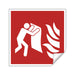 Schild Feuerlöschdecke F016 - ASR A1.3 - DIN EN ISO 7010 - Brandschutzzeichen für Innen und Aussen - PVC selbstklebend becline