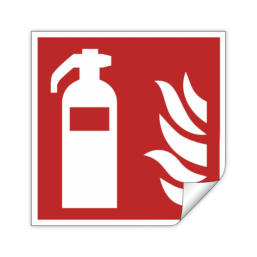 Schild Feuerlöscher F001 - ASR A1.3 - DIN EN ISO 7010 - Brandschutzzeichen für Innen und Aussen - PVC Aufkleber - selbstklebend becline