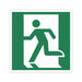 Schild Rettungszeichen 100x100mm - DIN EN ISO 7010 - ASR A1.3-10x10cm für Innen und Aussen - PVC Aufkleber - selbstklebend becline