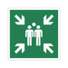 Schild Rettungszeichen 100x100mm - DIN EN ISO 7010 - ASR A1.3-10x10cm für Innen und Aussen - PVC Aufkleber - selbstklebend becline