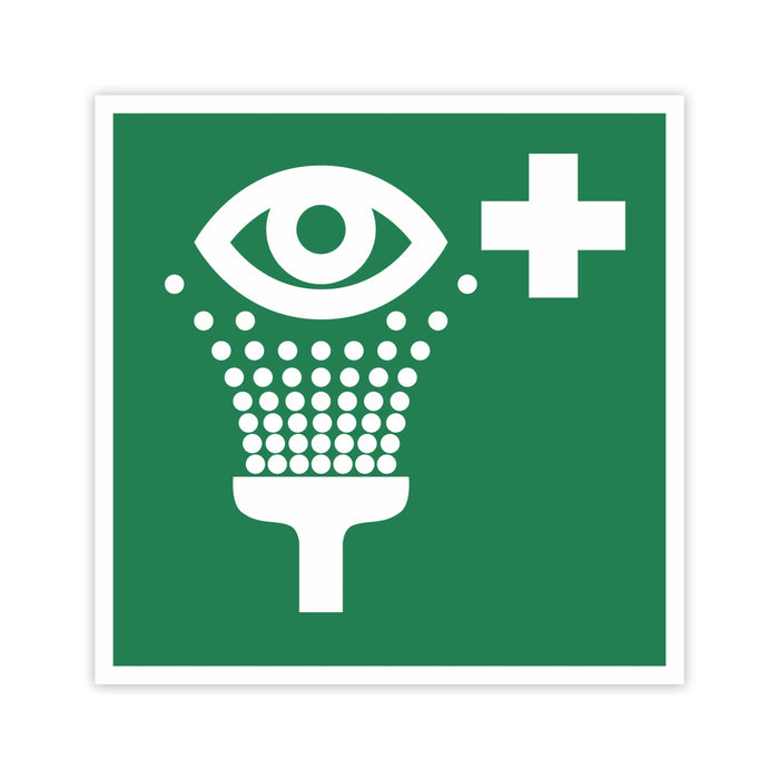 Schild Rettungszeichen 100x100mm - DIN EN ISO 7010 - ASR A1.3-10x10cm für Innen und Aussen - PVC Aufkleber - selbstklebend becline